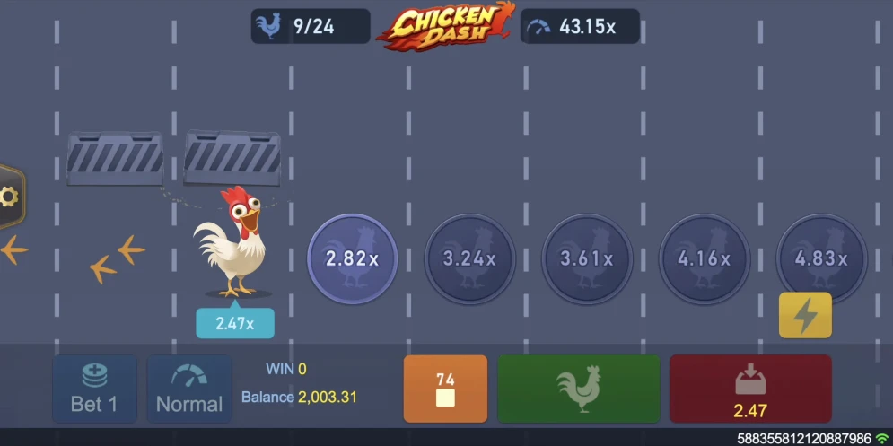 Chicken Dash gameplay